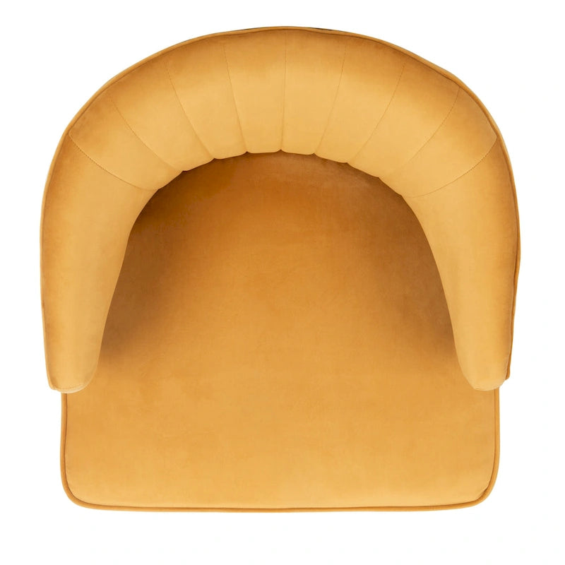 Fauteuil d'appoint dossier haut en velours