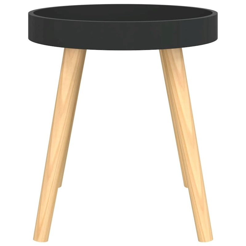 Table d'appoint ronde Table basse Bois composite et bois massif de pin