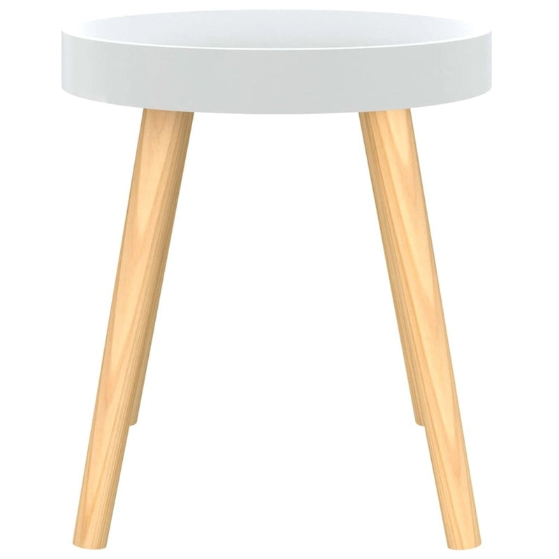 Table d'appoint ronde Table basse Bois composite et bois massif de pin