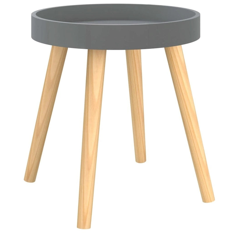 Table d'appoint ronde Table basse Bois composite et bois massif de pin