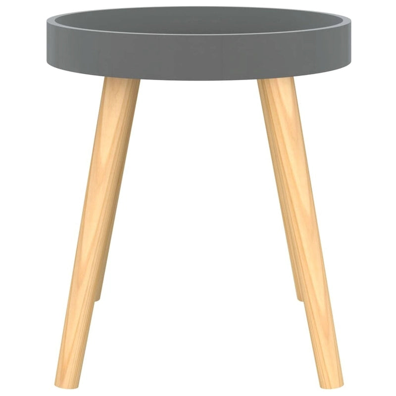 Table d'appoint ronde Table basse Bois composite et bois massif de pin