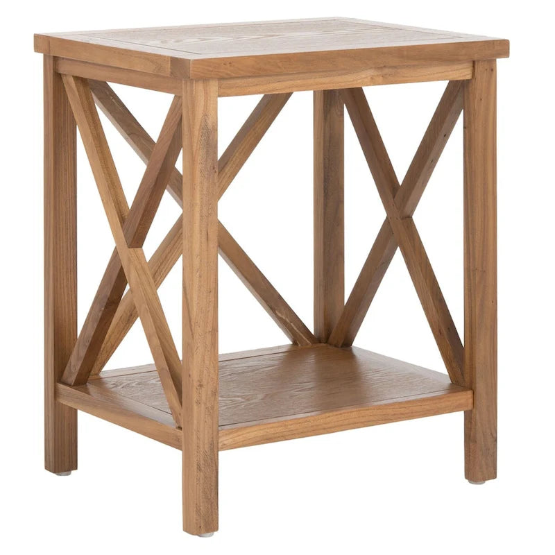 Table d'appoint à croix dorsale blanche