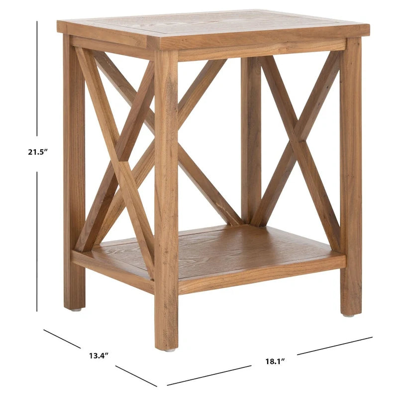 Table d'appoint à croix dorsale blanche