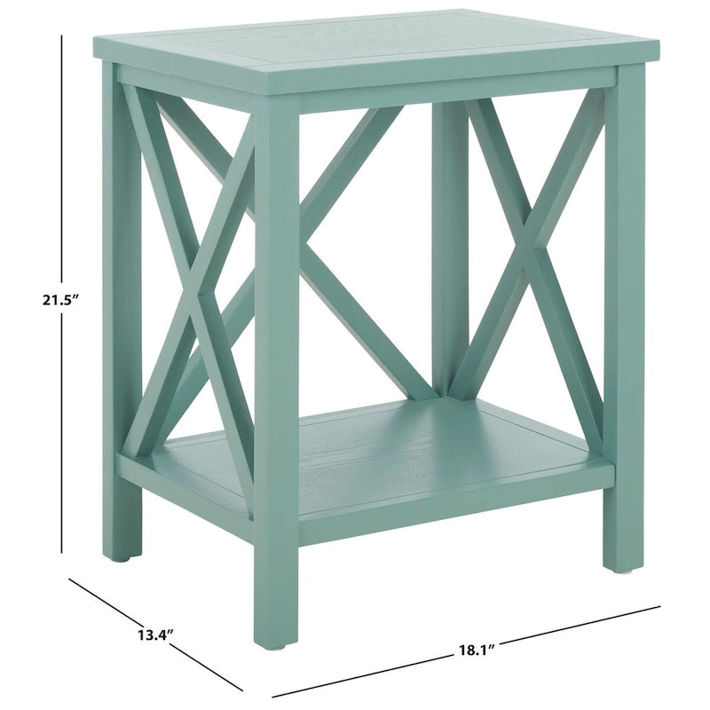 Table d'appoint à croix dorsale blanche