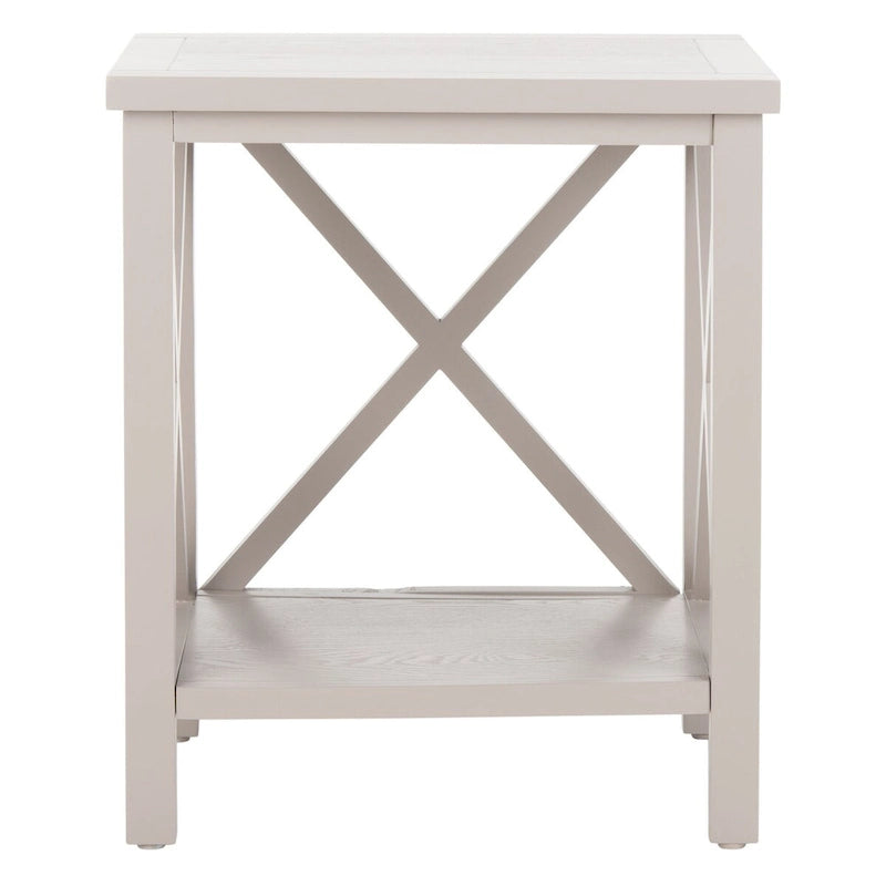 Table d'appoint à croix dorsale blanche