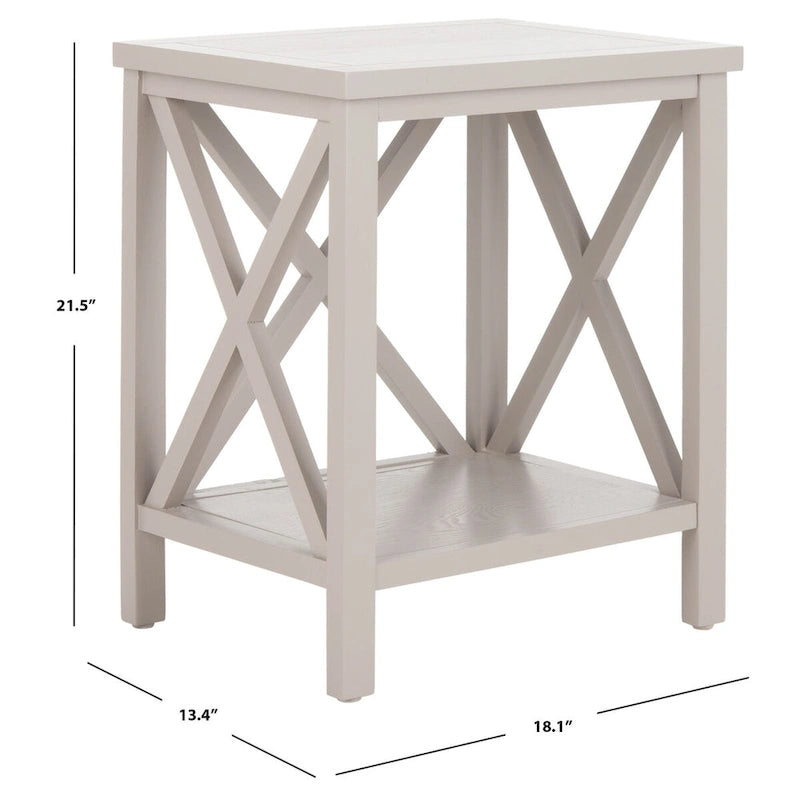 Table d'appoint à croix dorsale blanche