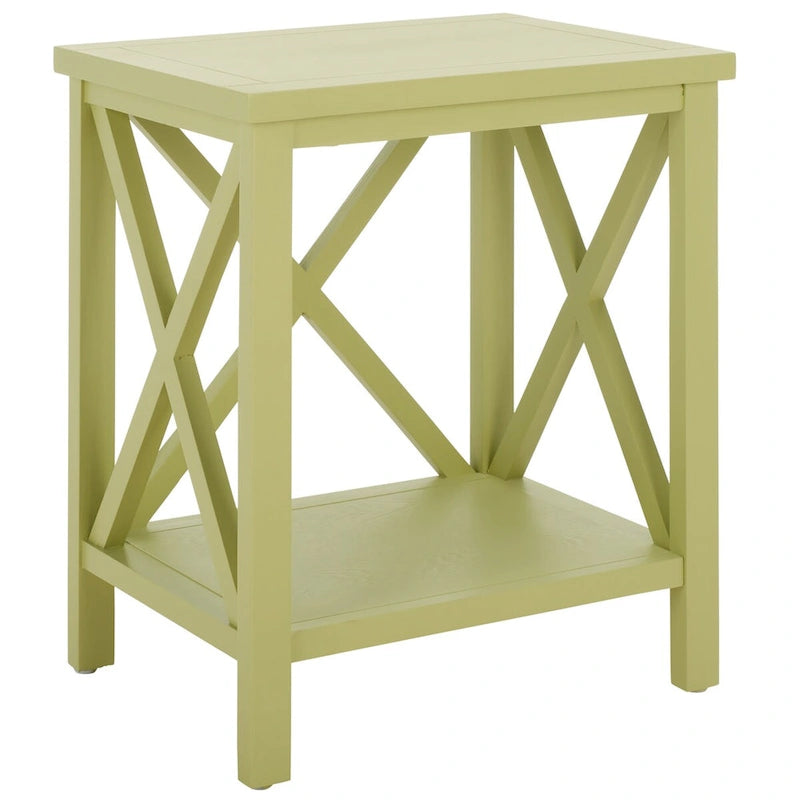 Table d'appoint à croix dorsale blanche