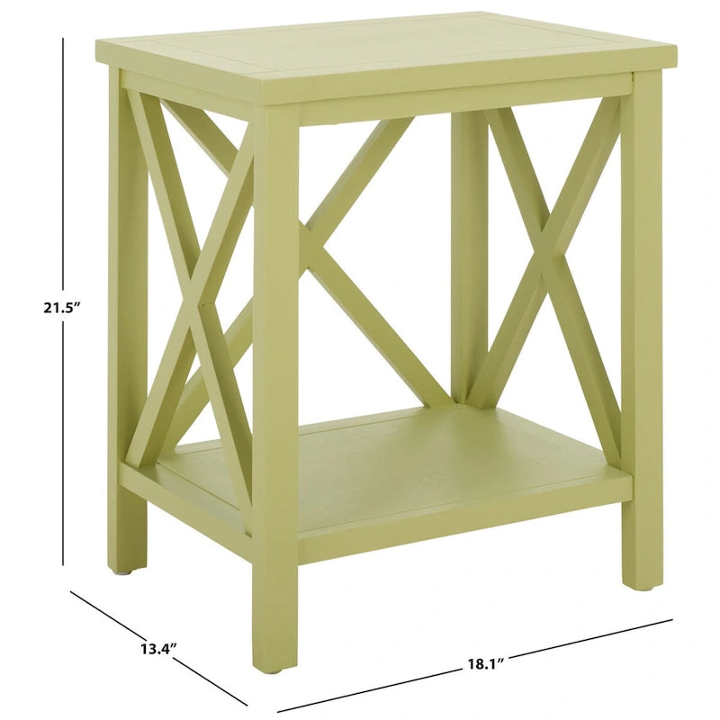 Table d'appoint à croix dorsale blanche