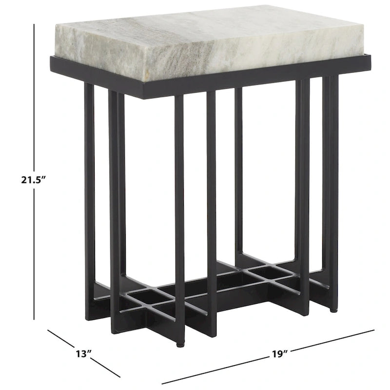 Table d'appoint rectangulaire - 19 L x 13 P x 22 H - 19Lx13Px22H