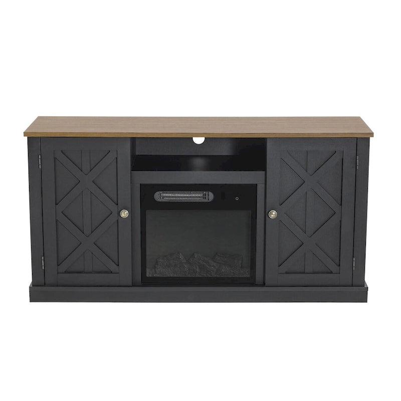 Meuble TV de 54 pouces avec foyer électrique