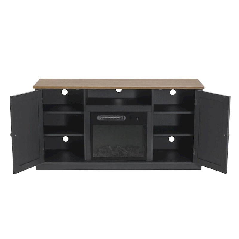 Meuble TV de 54 pouces avec foyer électrique