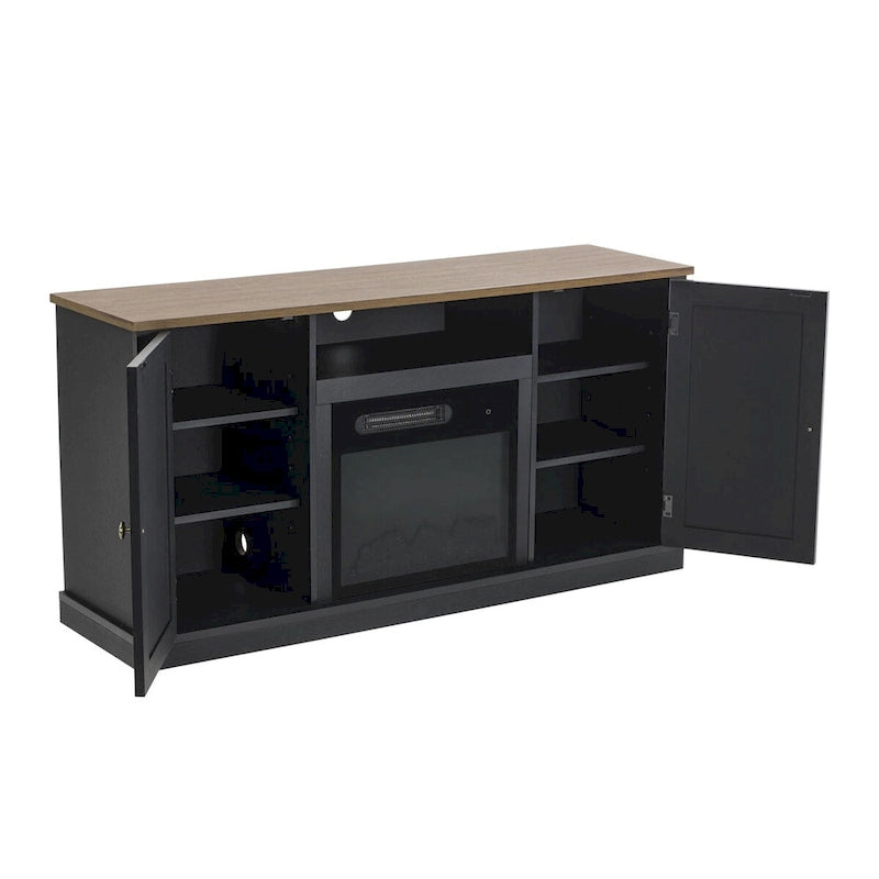 Meuble TV de 54 pouces avec foyer électrique