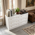 Coiffeuse blanche et meuble de rangement multifonctionnel