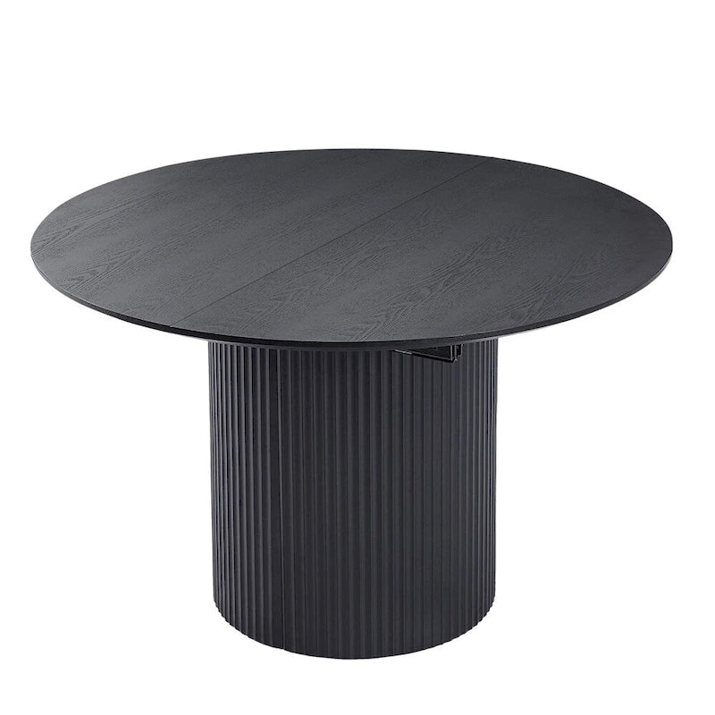 Table de salle à manger ovale extensible avec plateau massif