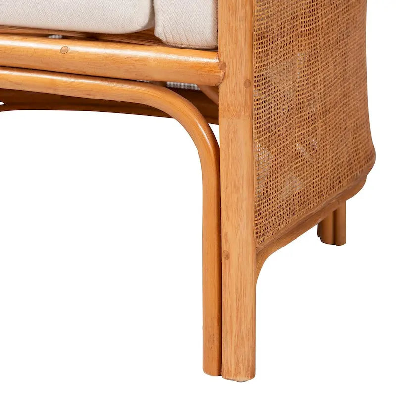 chaise longue en rotin